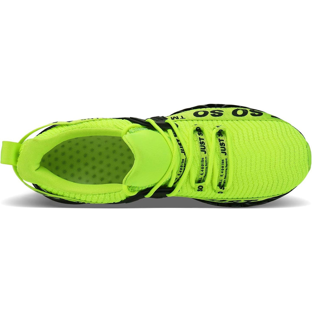 New Umyogo Womens Size 9 Neon Yellow Lace Up Sport Running Athletic Shoes