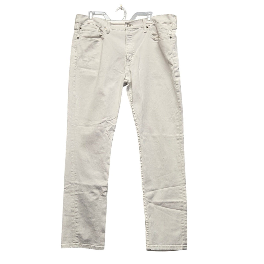 Levi Strauss &amp; Co Mens 38X32 White Slim Fit Cotton Elastane Denim Jeans