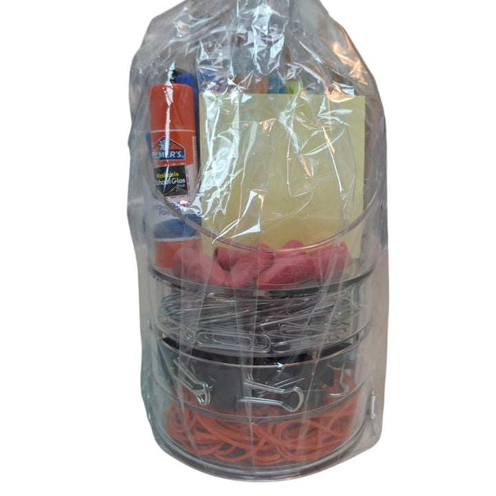 New Back To School Teacher Gift Desktop Clear Plastic School Office Supply Caddy