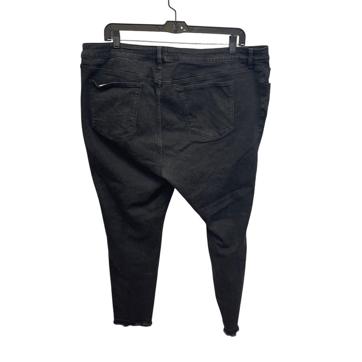 William Rast Womens Plus Size 24W Black Tapered Leg Stretch Cotton Denim Jeans