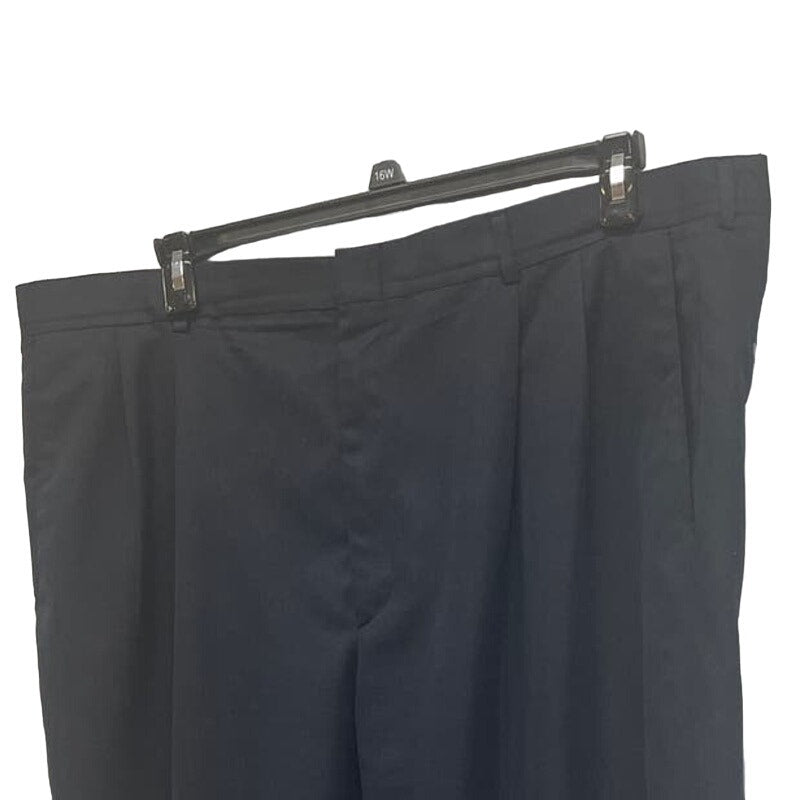 Haggar Collections Mens 44 X 29 Polyester Pleated Front Hook &amp; Eye Career Pants
