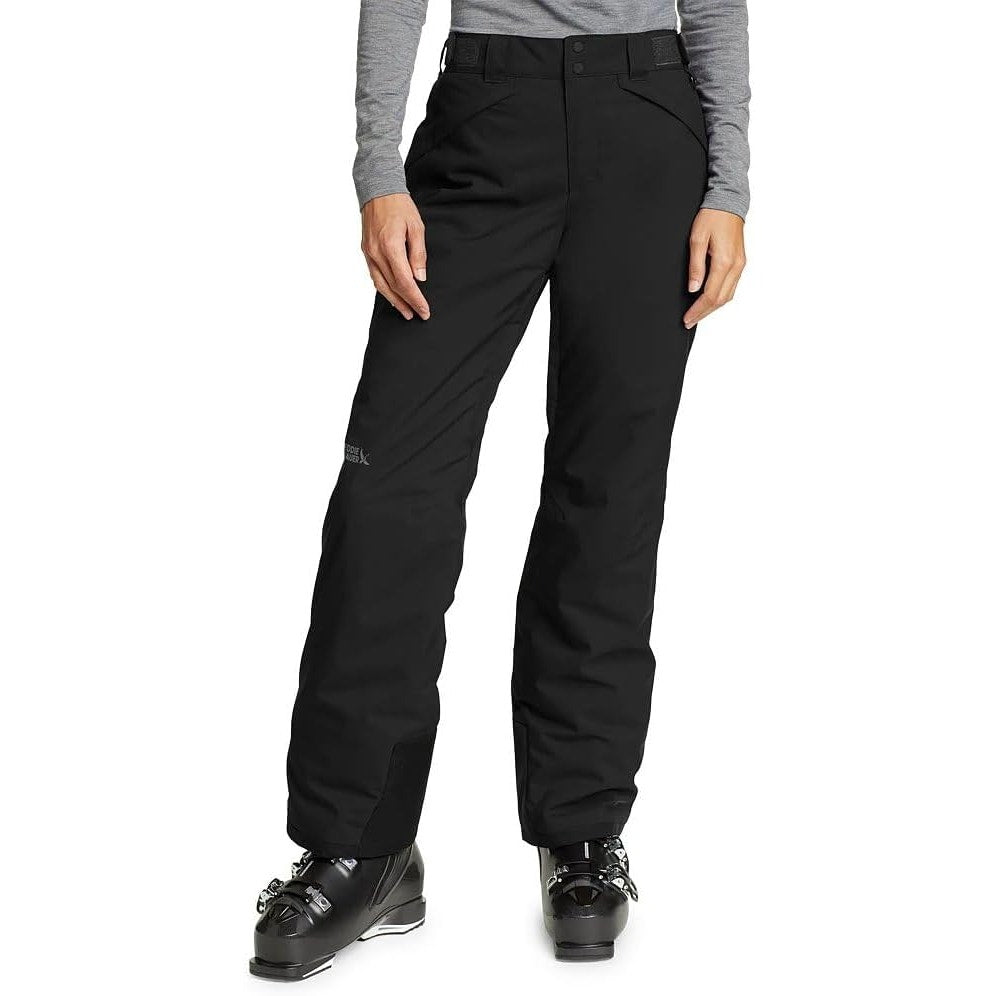 New Eddie Bauer Womens 2XL Black Powder Search Insulated Waterproof Ski Pants