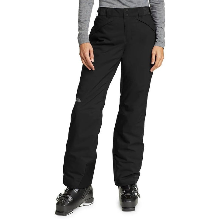New Eddie Bauer Womens 2XL Black Powder Search Insulated Waterproof Ski Pants