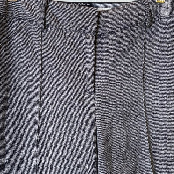 Dalia Collection Womens Size 8 Gray Wool Blend Lined Hemmed Trouser Pants