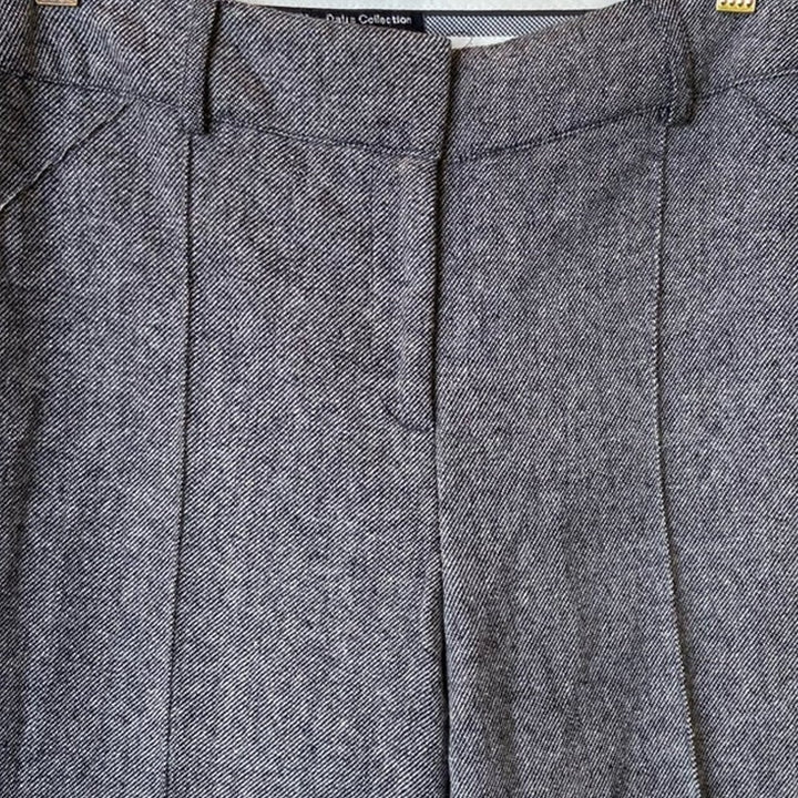 Dalia Collection Womens Size 8 Gray Wool Blend Lined Hemmed Trouser Pants