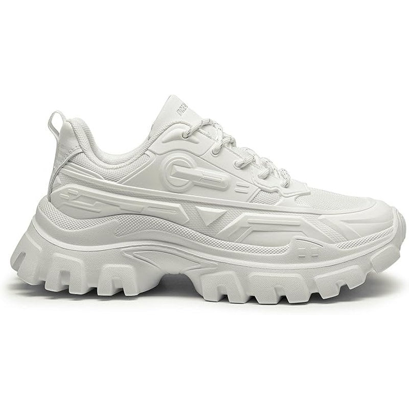 Dream Pairs Womens Size 7.5 White Lace Up Chunky Platform Athletic Sneaker Shoes