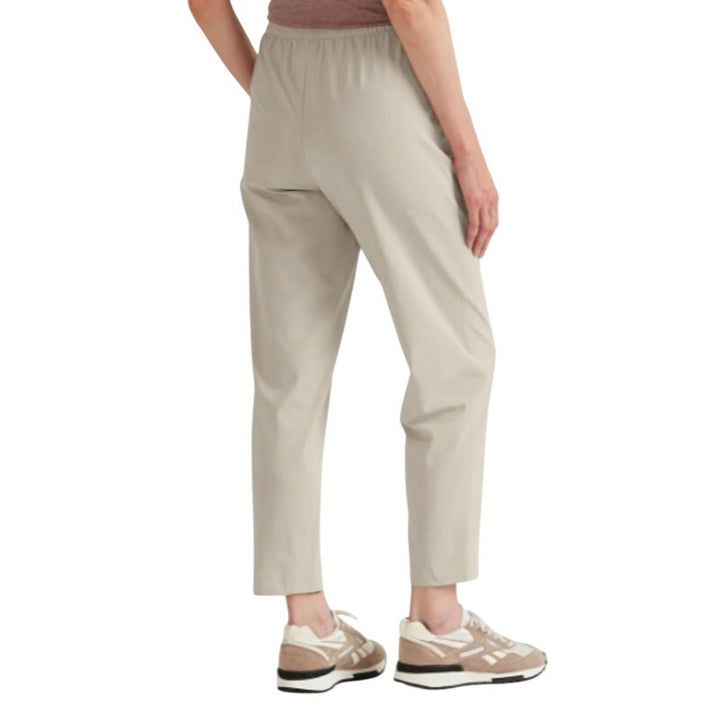 New Eddie Bauer Womens XL Tan Pumice Departure Tie Front Ankle Pants w Pockets