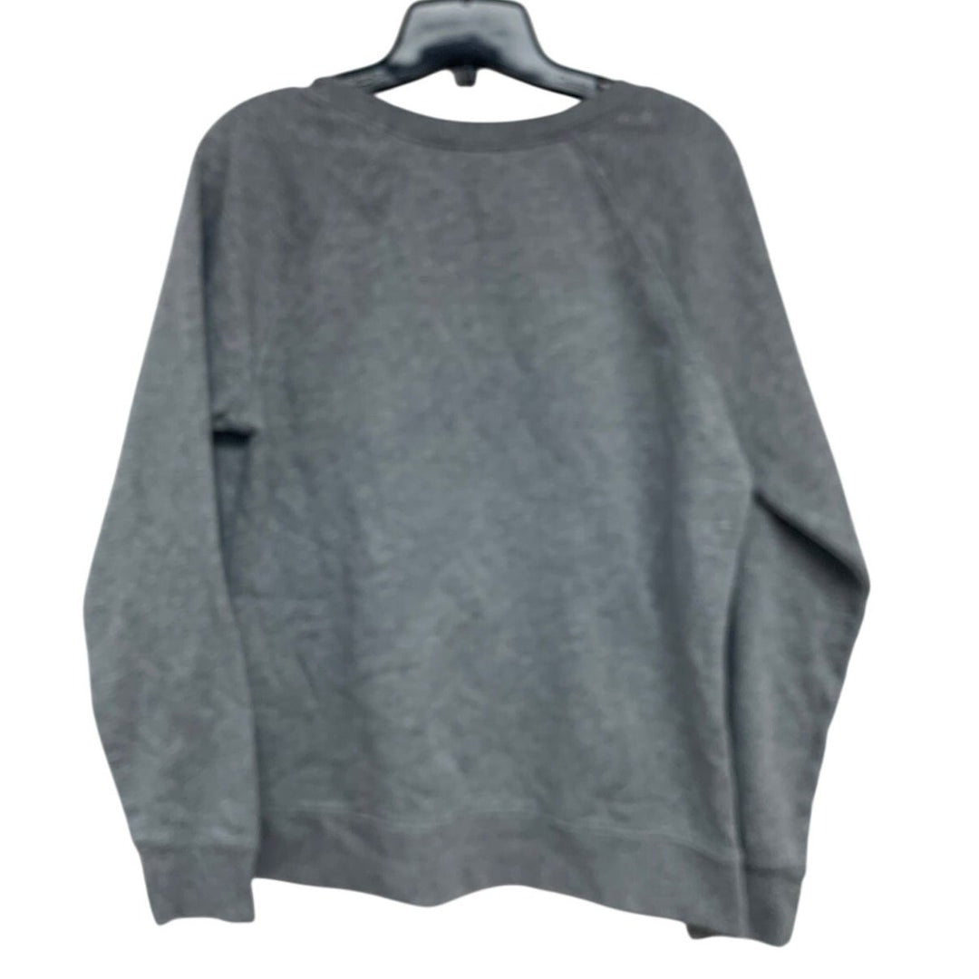 Upcycled Hand Printed Womens Medium Gray Gobble Y&