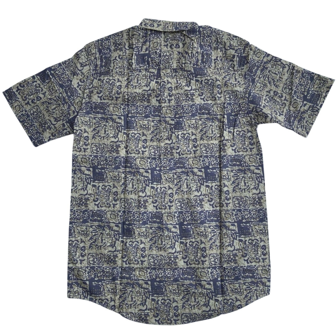 NWT New David Taylor Mens Medium Casual Short Sleeve Hawaiian Button Up Shirt