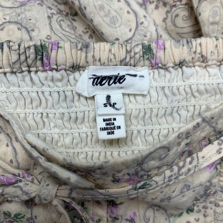 New Aerie Womens Small Floral Paisley Drawstring Waist Long Flowy Skirt