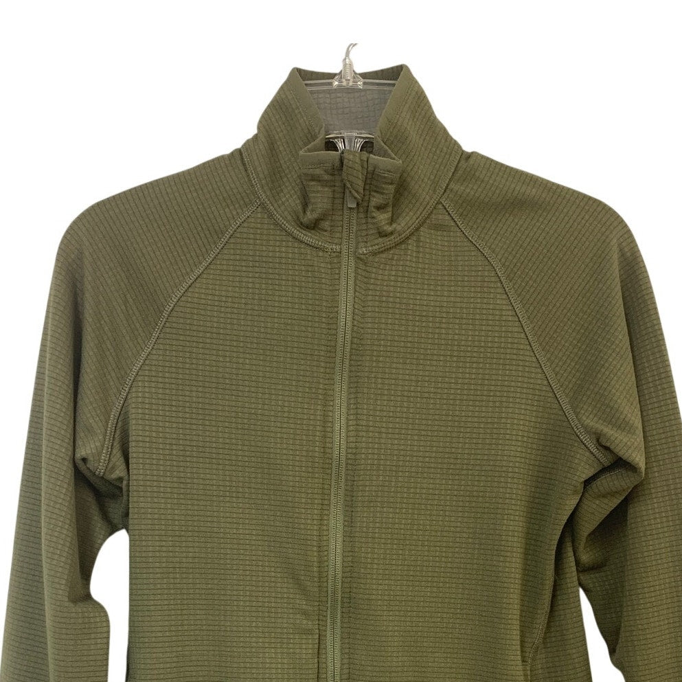 New Eddie Bauer Womens XS Dark Olive Green Activator Grid Full Zip Jacket