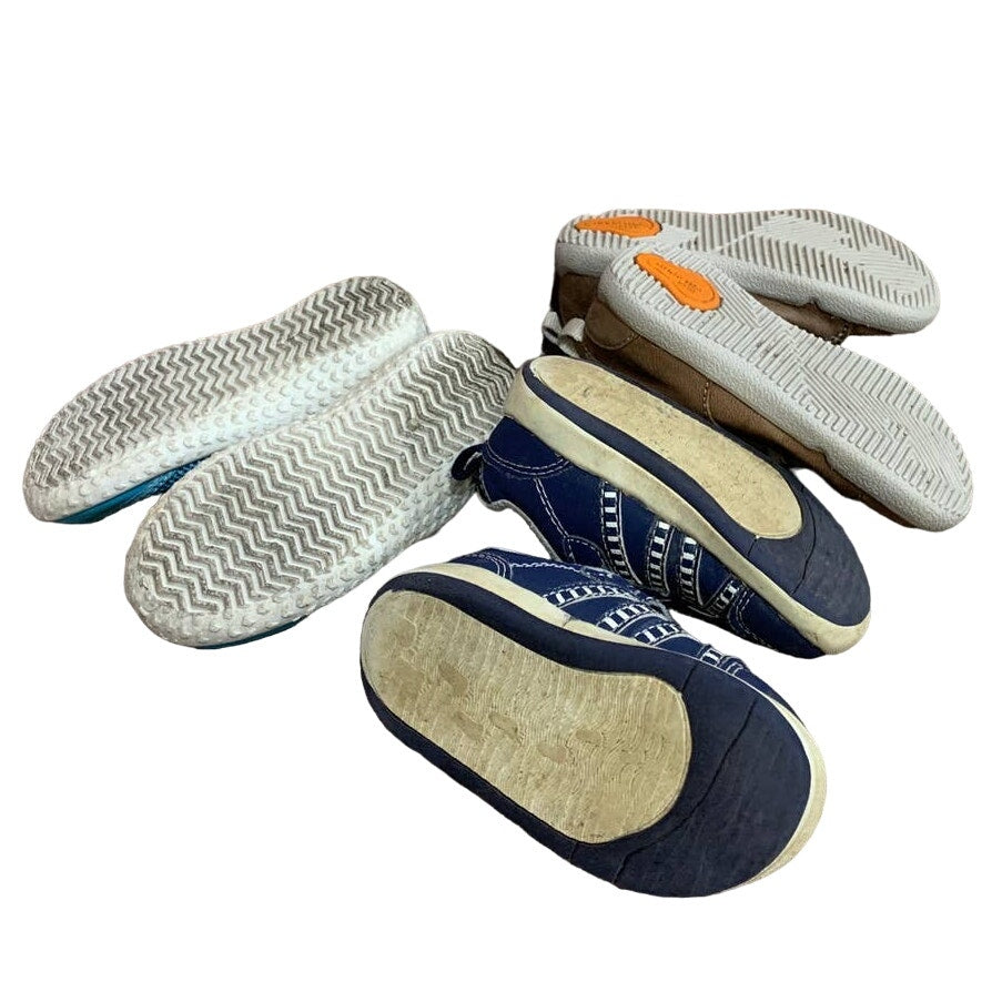 3 Pairs Boys Size 4-8 Stride Rite Sneakers Speedo Swim Slip on Tennis Shoes