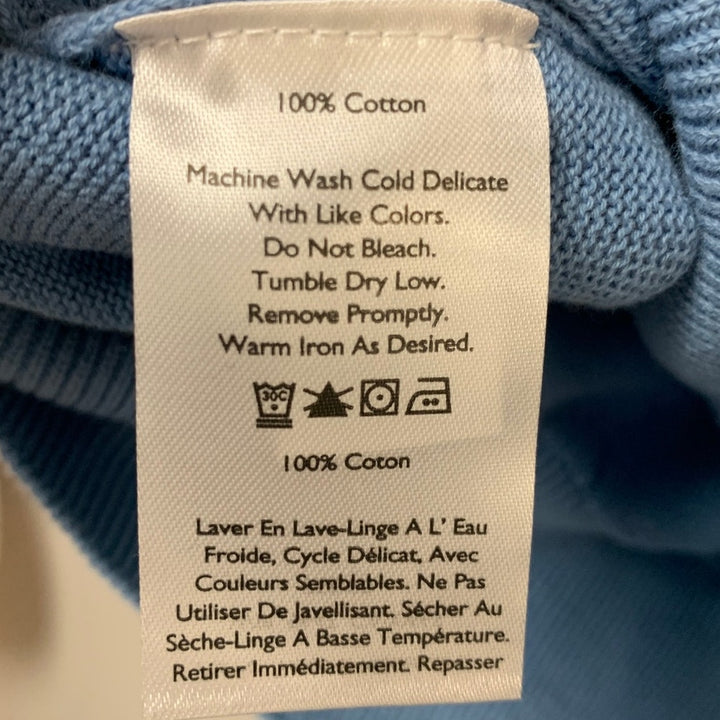 New Eddie Bauer Womens Blue Fog 100% Cotton Everyday Long Sleeve V Neck Sweater