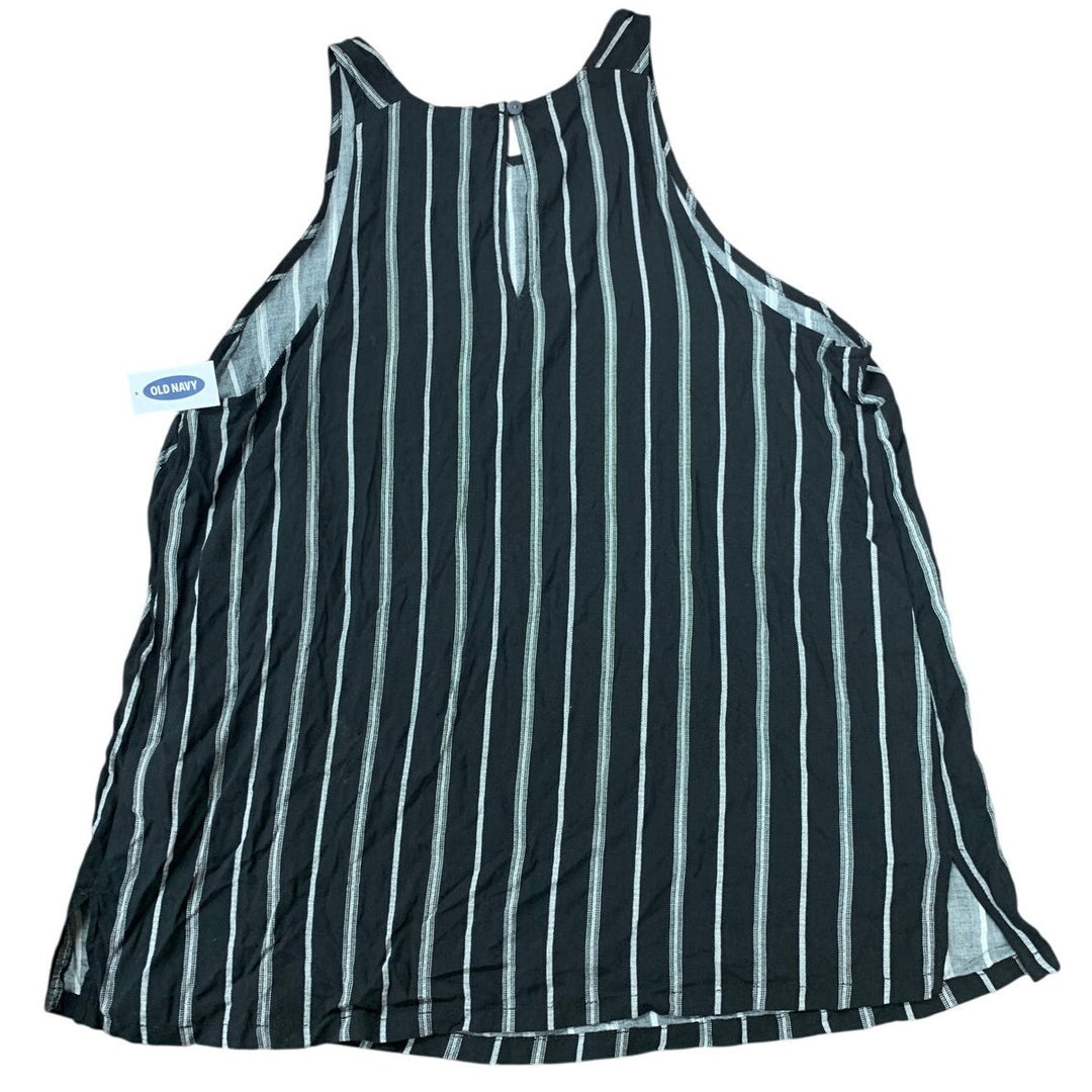 NWT New Old Navy Womens Medium 100% Viscose Striped Sleeveless Tank Top