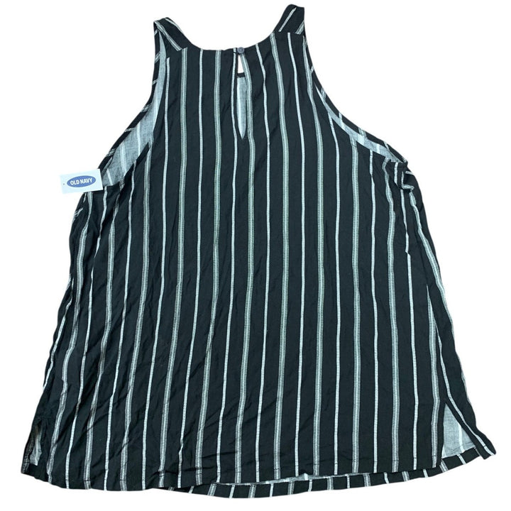 NWT New Old Navy Womens Medium 100% Viscose Striped Sleeveless Tank Top