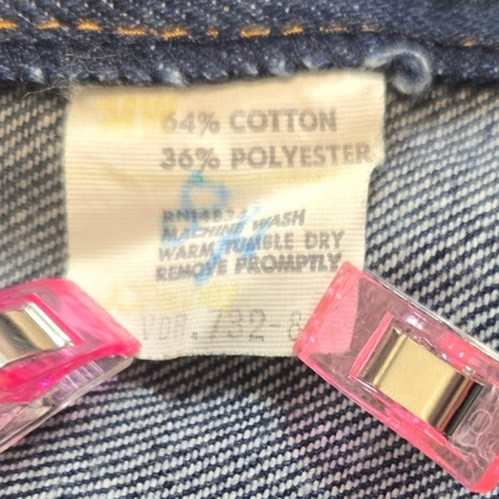 Mutual Weave Mens 42X30 PolyCotton Straight Leg Denim Blue Jeans w Pockets