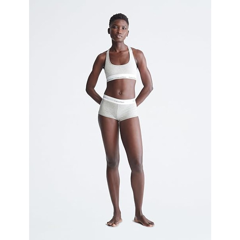 New Calvin Klein Womens XS Heathered Cotton Blend Boyshort Underwear