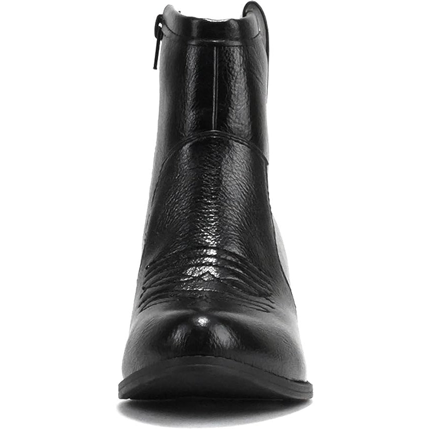 Soda Womens Size 7 Black Faux Leather 2.5" Heel Embroidered Western Cowboy Boots