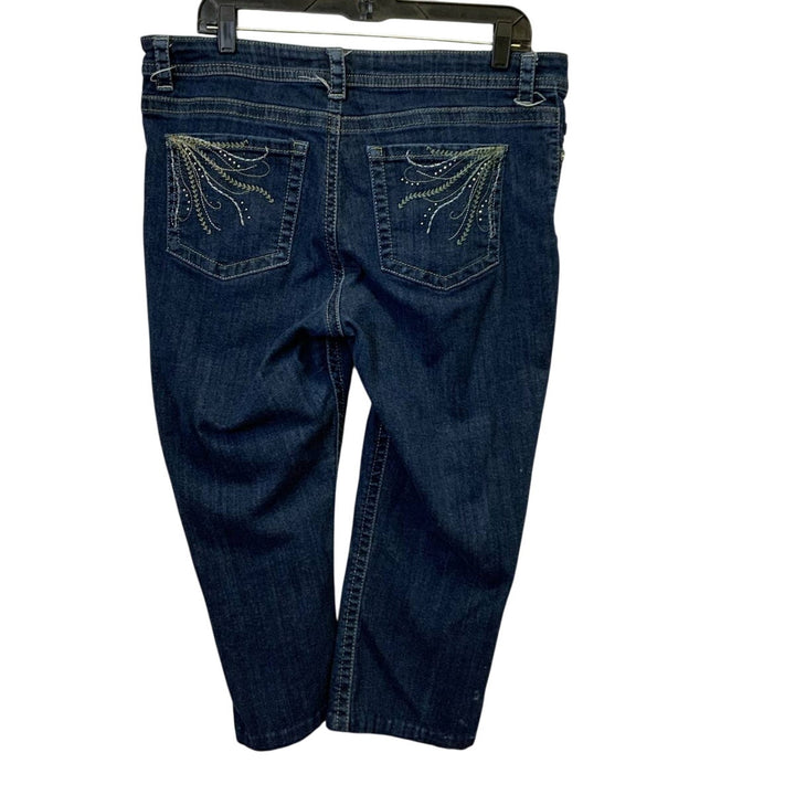 Lee Size 16 Long Slender Secret Lower on the Waist Cotton Blend Denim Blue Jeans