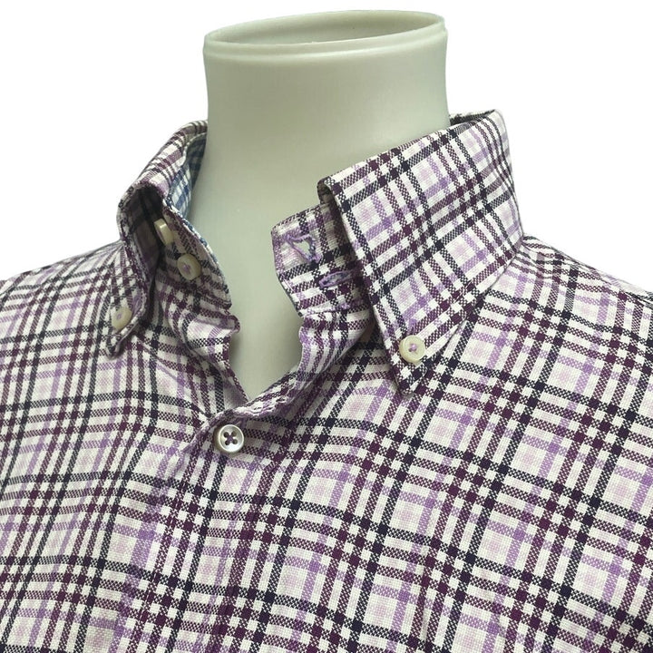 Tommy Hilfiger Mens Medium 100% Cotton Gingham Long Sleeve Button Down Shirt