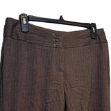 New Apt 9 8 Petite 8P Ava Fit Brown Polyester Blend Long Career Work Pants
