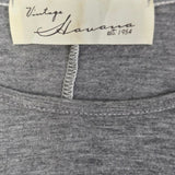 Vintage Havana Womens Medium Rayon Spandex Ombre Dyed Long Sleeve Lace Hem Shirt