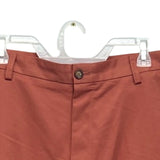 Izod Mens Size 38 100% Polyester Long Solid Coral Board Golf Shorts w Pockets