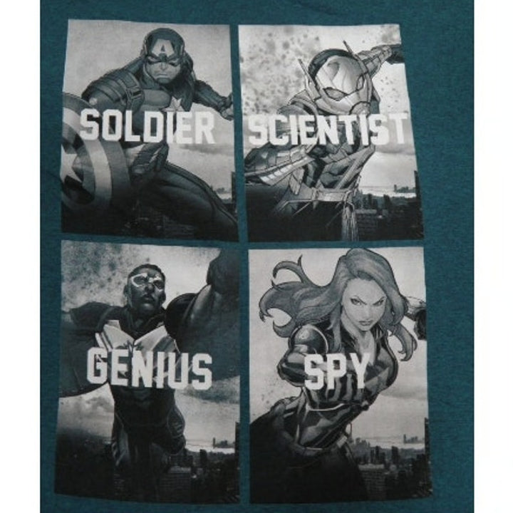 Marvel Mens 2XL Soldier Scientist Genius Spy Captain America Short Sleeve Tee