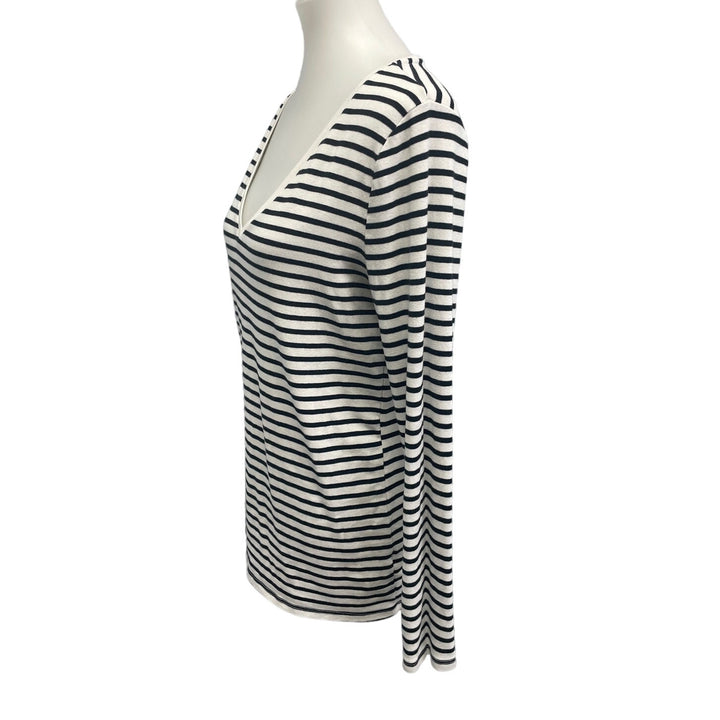 A New Day Womens Plus Size XXL Long Sleeve Striped Deep V-Neck Sweater