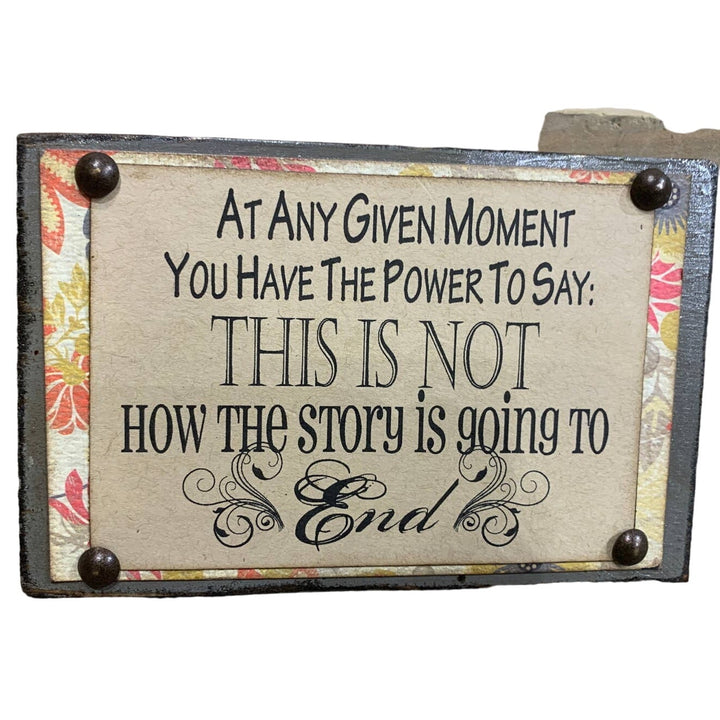 Handmade Wood Letter Block C L This Is Not How The Story Will End Magnet Plaque