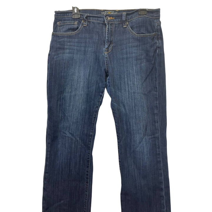 Lucky Brand Ladies Size 12/31 Stretch Cotton Denim Blue Straight Leg Ankle Jeans