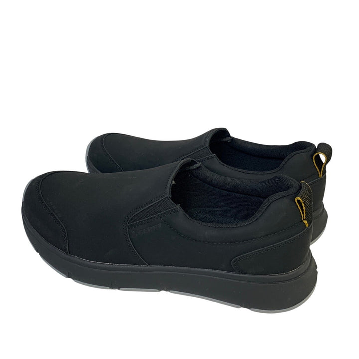 Gerry Mens Size 9 Black Faux Leather Slide On Moc II Comfort Sneakers Shoes
