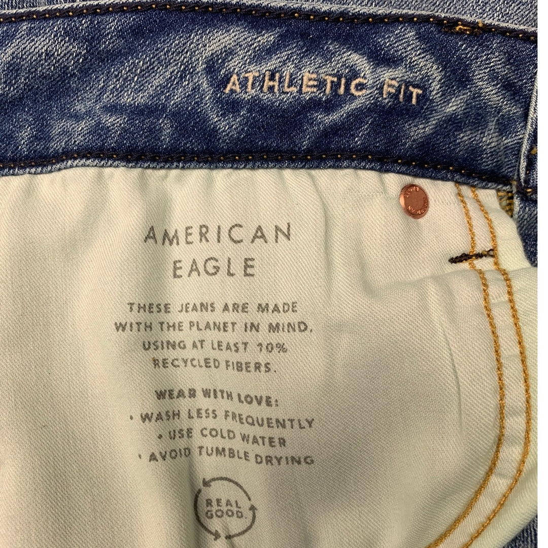 New American Eagle Mens 32X34 Airflex+ Athletic Fit Denim Blue Jeans
