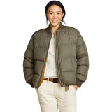 New Eddie Bauer Womens Dusty Olive Green Original 650 FP Down Bomber Jacket
