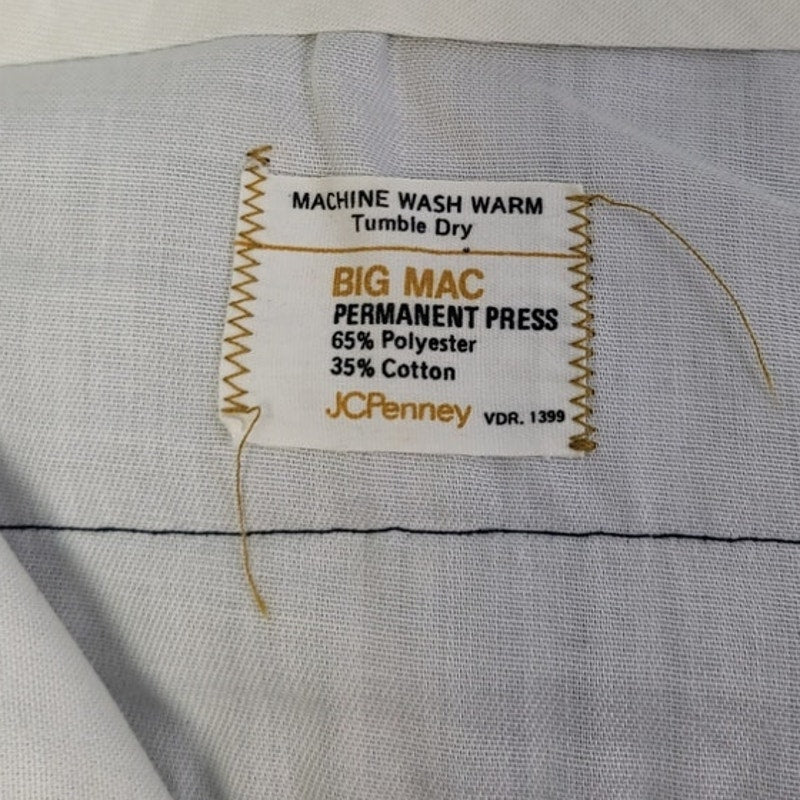 Big Mac Mens 44 X 30 PolyCotton Flat Front Permanent Press Hemmed Dress Pants