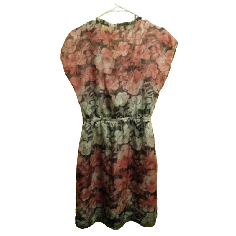 The Limited Womens Small Sleeveless Faux Wrap Dress Over Solid Black Cami Dress