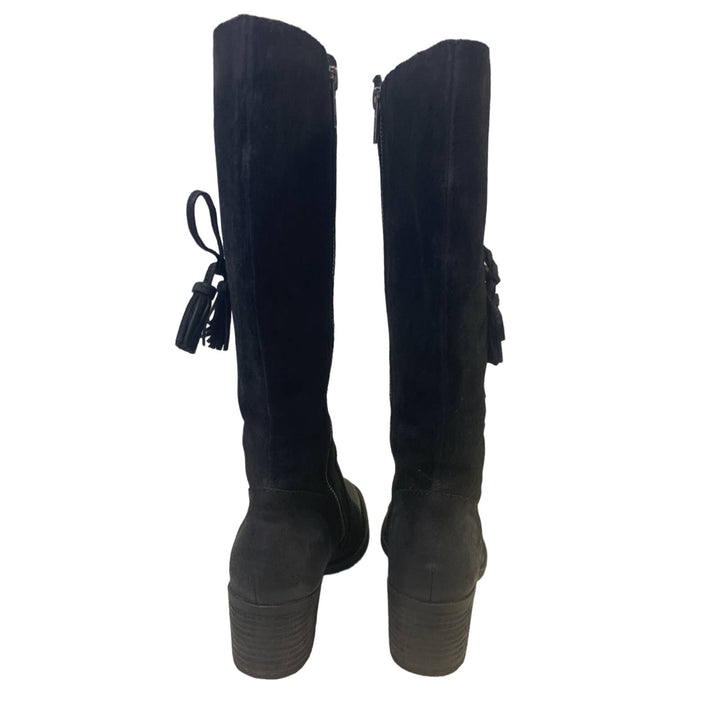 Born Womens US Size 6 Genuine Suede Leather Zip Up Mid Calf 2" Heeled Boots