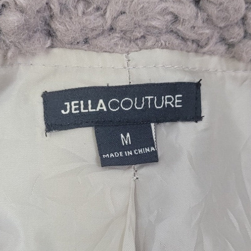 Jella Couture Womens Medium 100% Polyester Long Sleeve Hook &amp; Eye Front Jacket