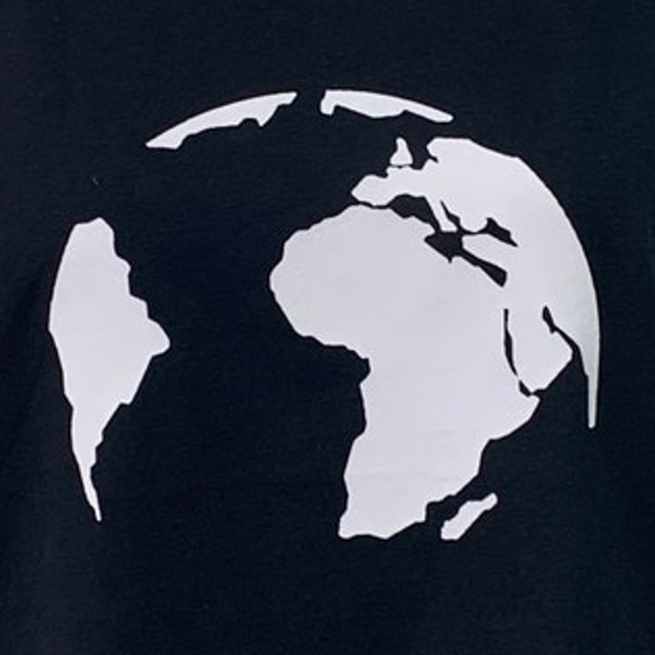 New Handprinted Womens XS Black Save the Planet Earth 100% Cotton Muscle Tee