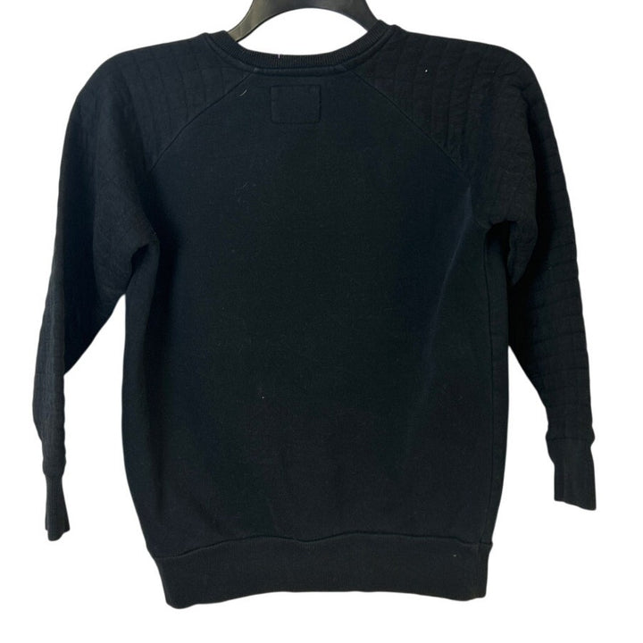 Upcycled Hand Printed Girls XL Save The Earth World Globe Long Sleeve Sweatshirt