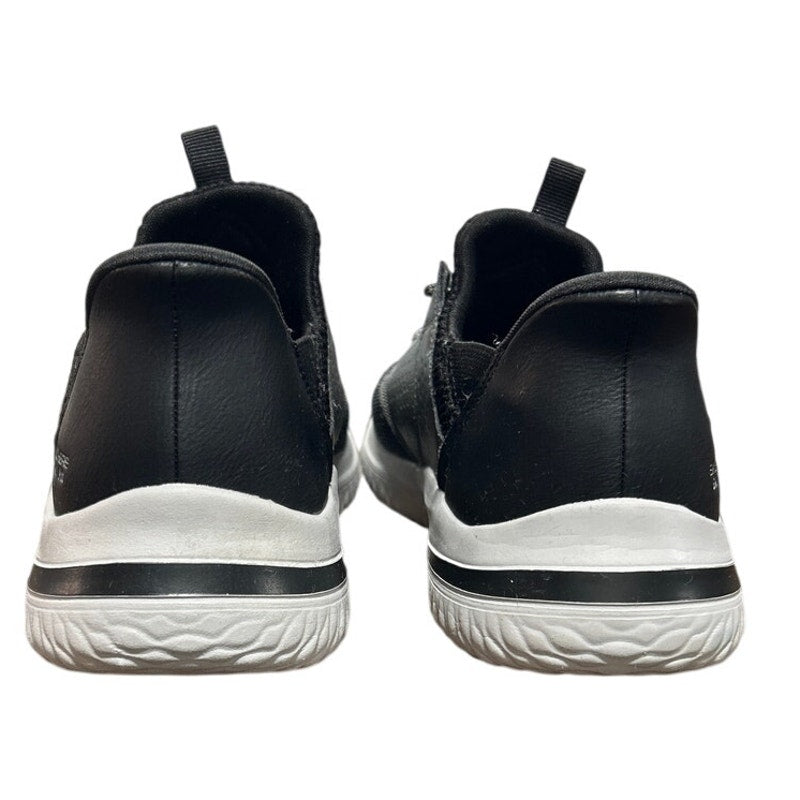 Skechers Mens Size 8 Black Gray Hands Free Swift Fit Memory Foam Athletic Shoes