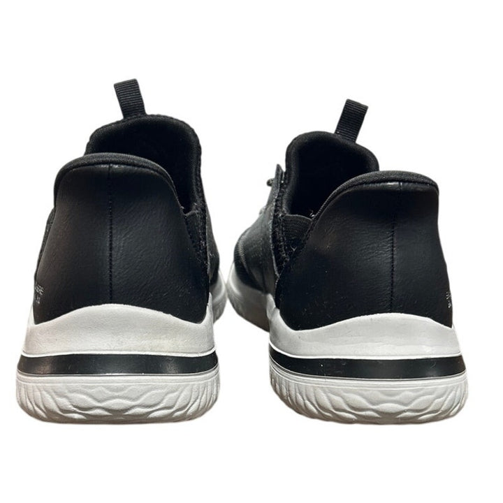 Skechers Mens Size 8 Black Gray Hands Free Swift Fit Memory Foam Athletic Shoes