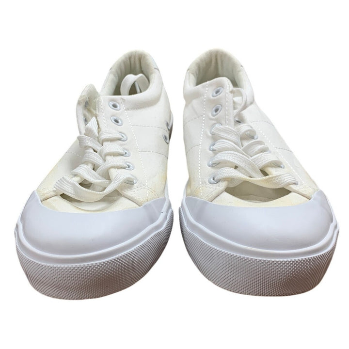 Witwatia Womens Size 10 White Canvas Sneakers Lace Up Casual Tennis Shoes