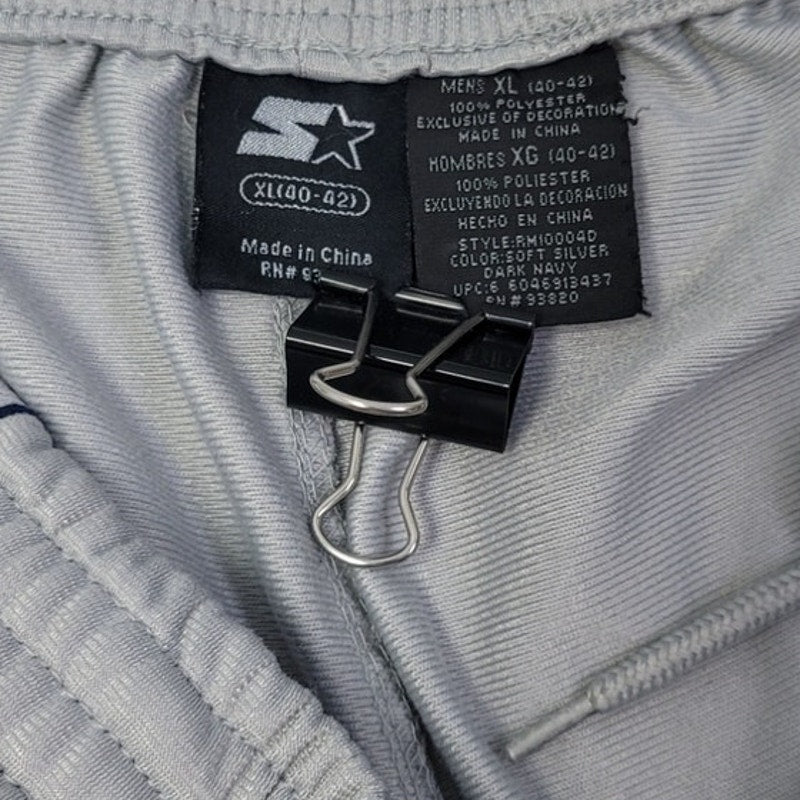 Starter Mens XL 100% Polyester Side Stripe Drawstring Waist Athletic Pants