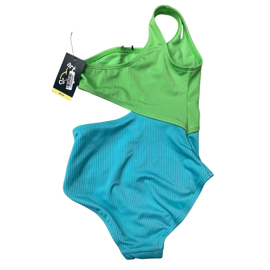 New Art Class Girls Medium (8) Asymetrical One Shoulder 1PC Swim Swimsuit