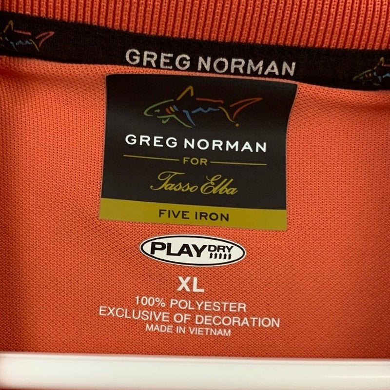Lot of 2 American Living Greg Norman Mens XL Striped Short Sleeve Polo Shirts