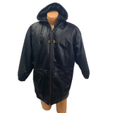 Wilsons 100% Real Leather Mens Large Thinsulate Quilted Interior Leather Coat