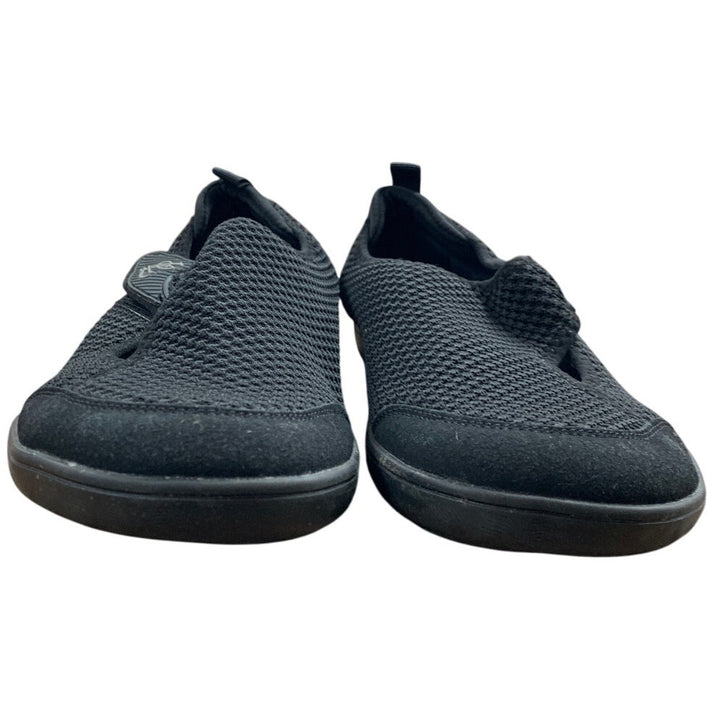 LeIsfIt Womens 10.5 Black Mesh Wide Diabetic Adjustable Barefoot Walking Shoes