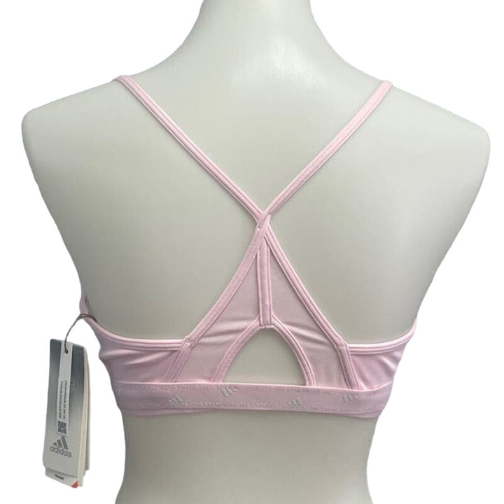 New Adidas Medium 40AC Pink Light Support Removeable Pads Training Sports Bra