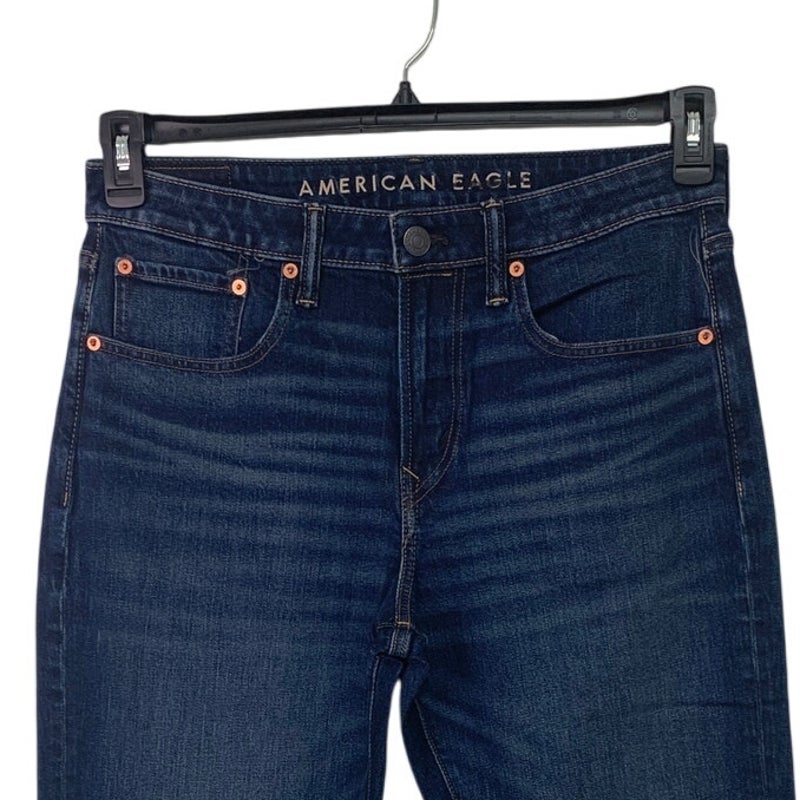 New American Eagle Womens 32X32 Cotton Blend Athletic Fit Dark Denim Blue Jeans